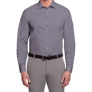 UNLISTED Men's Dress Shirt Regular Fit Solid Sz M 15-15 1/2 34/35 Graphite Gray